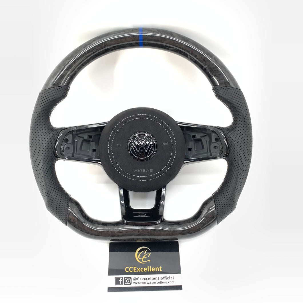 CCExcellent for Volkswagen MK7 R 2015 2016 2017 2018 2019 carbon fiber steering wheel with airbag cover