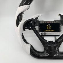 Load image into Gallery viewer, CCexcellent  For Acura TL 2009 2010 2011 2012 2013 2014 carbon  fiber steering wheel with white perforated leather sides
