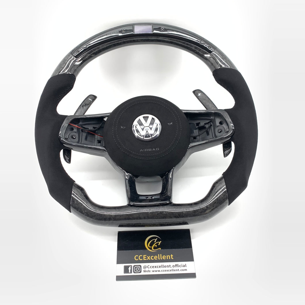 CCExcellent for Volkswagen mk7 2015-2019 carbon fiber steering wheel gloss carbon fiber