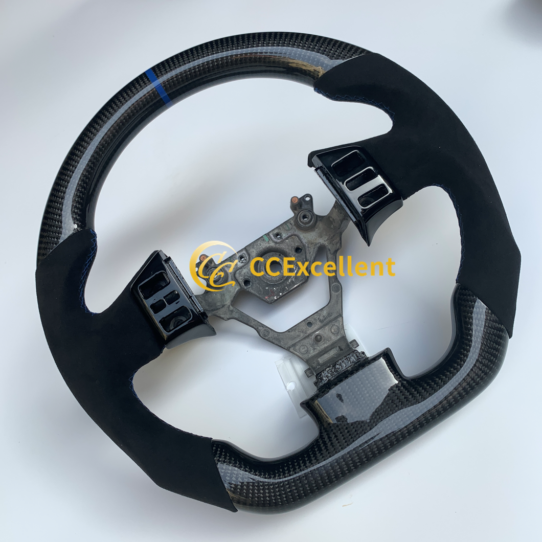 CCexcellent For Infiniti G35 2003 2004 2005 2006 carbon fiber steering wheel with Alcantara 4