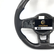 Load image into Gallery viewer, CCExcellent for Volkswagen mk7 2015-2019 carbon fiber steering wheel blue stitching
