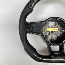 Load image into Gallery viewer, CCExcellent for Volkswagen MK7 2015-2019 carbon fiber steering wheel red stitching
