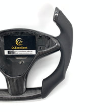 Load image into Gallery viewer, CCExcellent for tesla model sx 2016-2022 carbon fiber steering wheel black smooth leather
