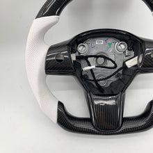 Load image into Gallery viewer, CCExcellent for tesla model 3 2017-2020 carbon fiber steering wheel perforated leather
