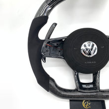 Load image into Gallery viewer, CCExcellent for Volkswagen mk7 2015-2019 carbon fiber steering wheel black alcantara
