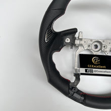 Load image into Gallery viewer, CCExcellent for Toyota Tundra  2014-2020 carbon fiber steering wheel white thumbgrips
