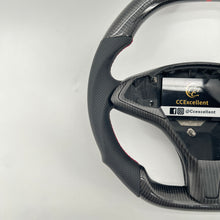 Load image into Gallery viewer, CCExcellent for tesla model s/x 2012-2021 carbon fiber steering wheel red stitching
