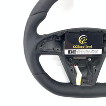 Load image into Gallery viewer, CCExcellent for tesla model S 2022+ carbon fiber steering wheel black stitching
