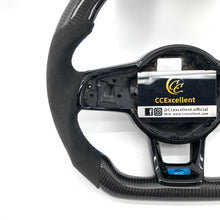 Load image into Gallery viewer, CCExcellent for Volkswagen mk7 2015-2019 carbon fiber steering wheel blue stripe
