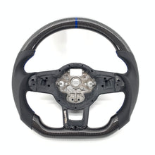 Load image into Gallery viewer, CCExcellent for Volkswagen mk7 2015-2019 carbon fiber steering wheel black smooth leather
