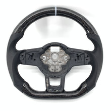 Load image into Gallery viewer, CCExcellent for Volkswagen mk7 2015-2019 carbon fiber steering wheel black stitching
