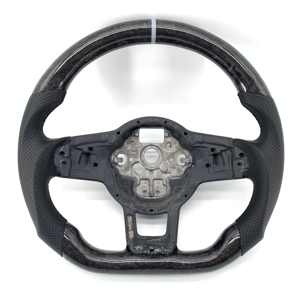 CCExcellent for Volkswagen mk7 2015-2019 carbon fiber steering wheel black stitching