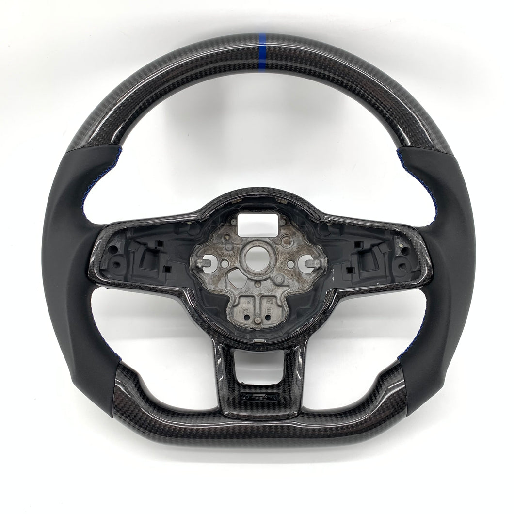 CCExcellent for Volkswagen mk7 2015-2019 carbon fiber steering wheel blue stripe