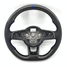 Load image into Gallery viewer, CCExcellent for Volkswagen mk7 2015-2019 carbon fiber steering wheel blue stitching
