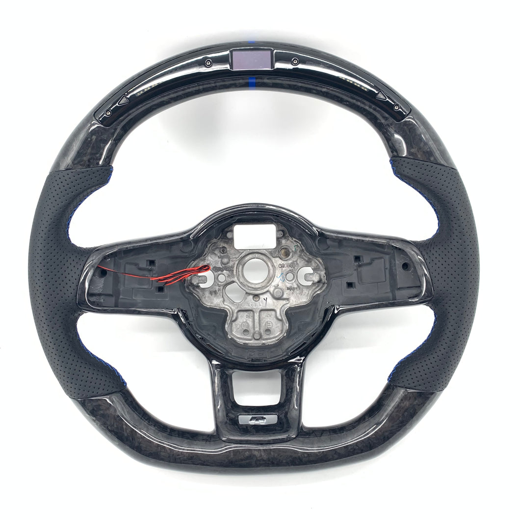 CCExcellent for Volkswagen mk7 2015-2019 carbon fiber steering wheel black gloss forged carbon fiber