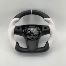 Load image into Gallery viewer, CCExcellent for tesla model 3/Y 2017-2020 carbon fiber steering wheel white stripe
