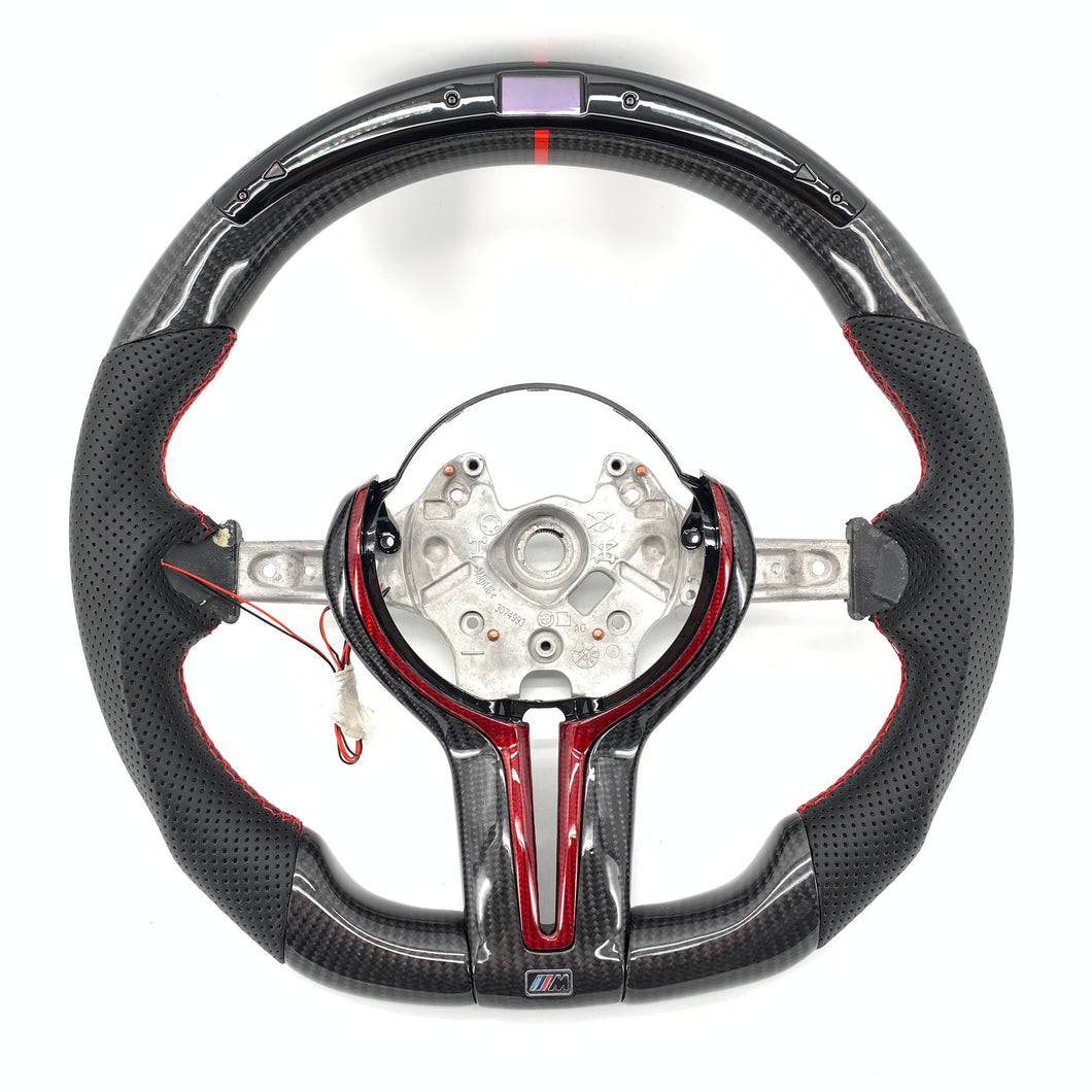 Ccexcellent-BMW F series M1 M2 F87 M3 F80 M4 F82 F83  carbon fiber steering wheel with trim cover