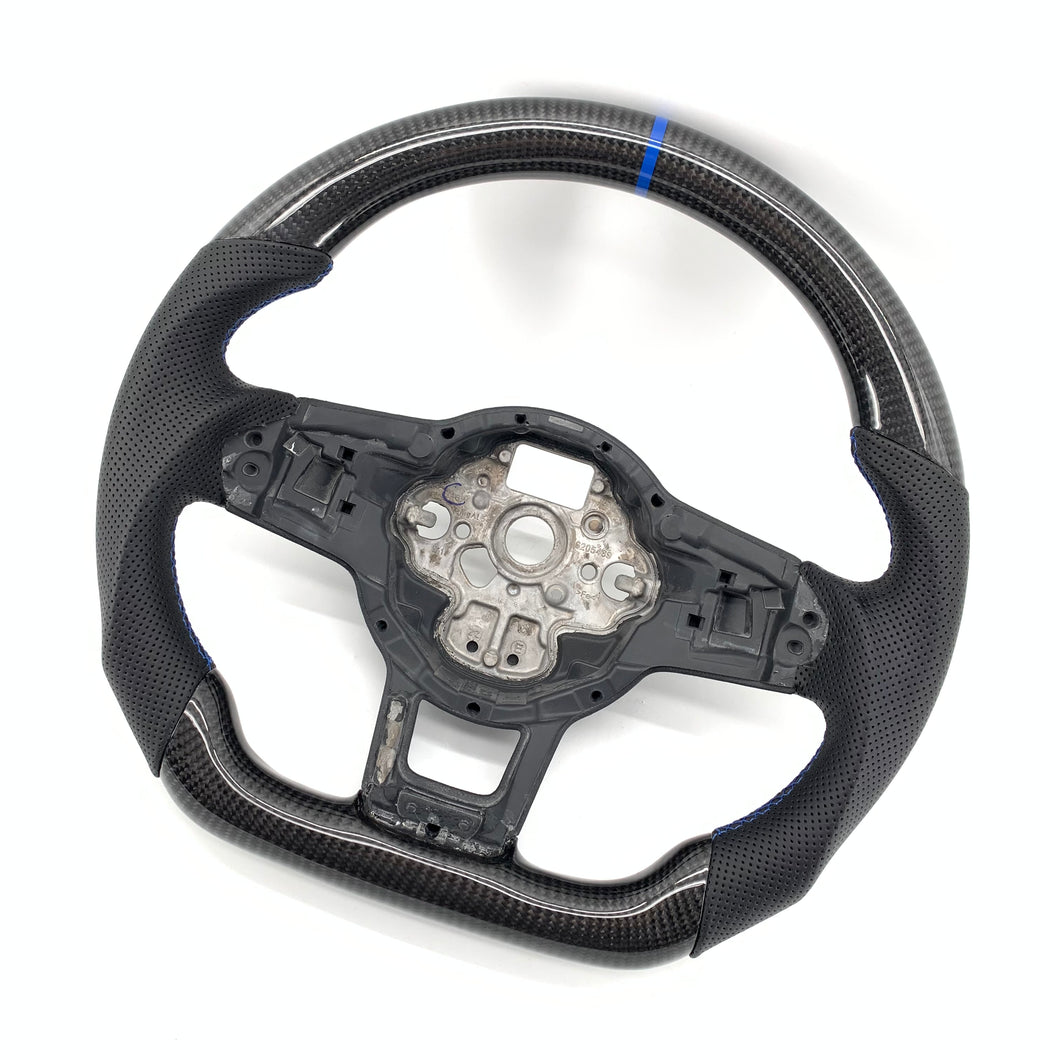 CCExcellent for Volkswagen mk7 2015-2019 carbon fiber steering wheel blue stripe