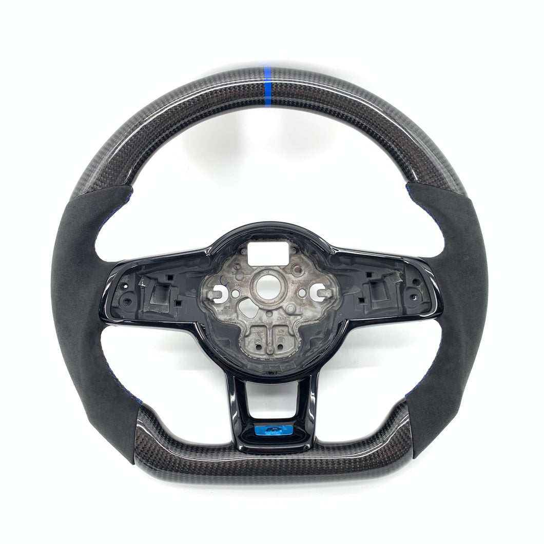 CCExcellent for Volkswagen mk7 2015-2019 carbon fiber steering wheel black alcantara