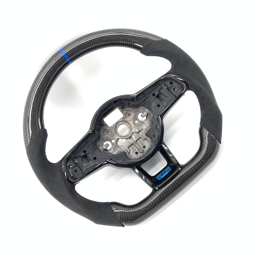 CCExcellent for Volkswagen mk7 2015-2019 carbon fiber steering wheel blue stripe