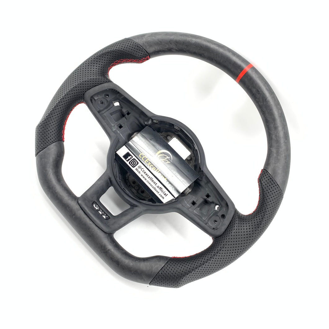 CCExcellent for Volkswagen mk7 2015-2019 carbon fiber steering wheel black forged carbon fiber trims