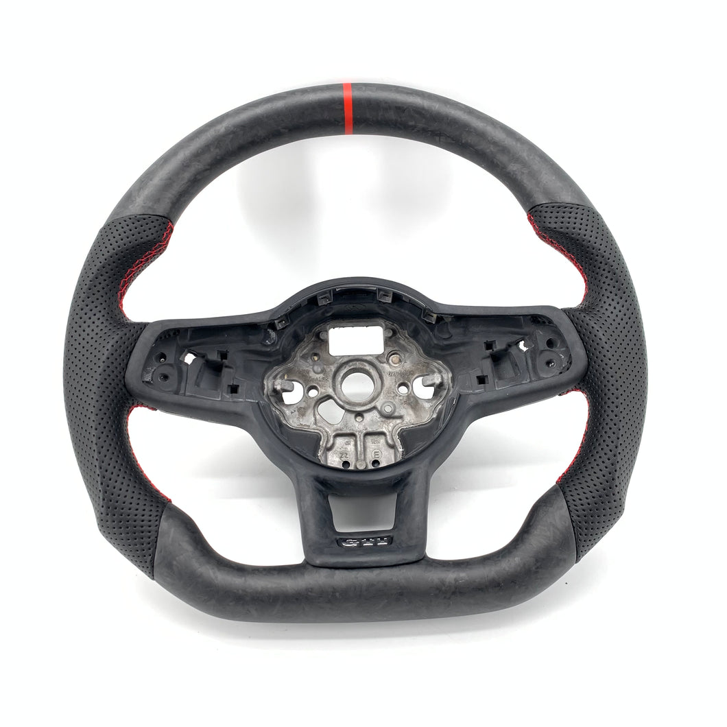 CCExcellent for Volkswagen mk7 2015-2019 carbon fiber steering wheel red stripe