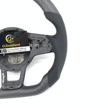 Load image into Gallery viewer, CCExcellent for Volkswagen mk7 2015-2019 carbon fiber steering wheel black smooth leather
