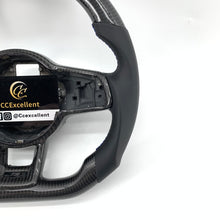 Load image into Gallery viewer, CCExcellent for Volkswagen mk7 2015-2019 carbon fiber steering wheel black smooth leather
