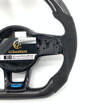 Load image into Gallery viewer, CCExcellent for Volkswagen mk7 2015-2019 carbon fiber steering wheel blue stitching
