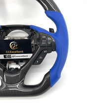 Load image into Gallery viewer, CCexcellent  For Acura TL 2009 2010 2011 2012 2013 2014 carbon  fiber steering wheel with blue perforated leather sides
