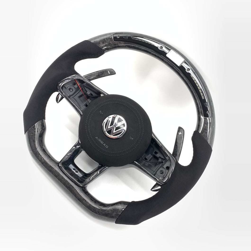 CCExcellent for Volkswagen mk7 2015-2019 carbon fiber steering wheel black forged carbon fiber trims