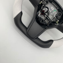 Load image into Gallery viewer, CCExcellent for tesla model 3/Y 2017-2020 carbon fiber steering wheel white stitching
