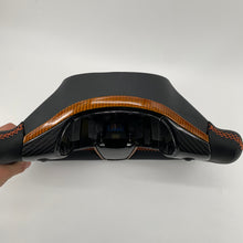 Load image into Gallery viewer, CCExcellent for tesla model3 2017-2020 carbon fiber steering wheel Orange stitching
