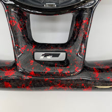 Load image into Gallery viewer, CCExcellent for Volkswagen MK7 2015-2019 carbon fiber steering wheel gloss forged carbon fiber with red flakes trims
