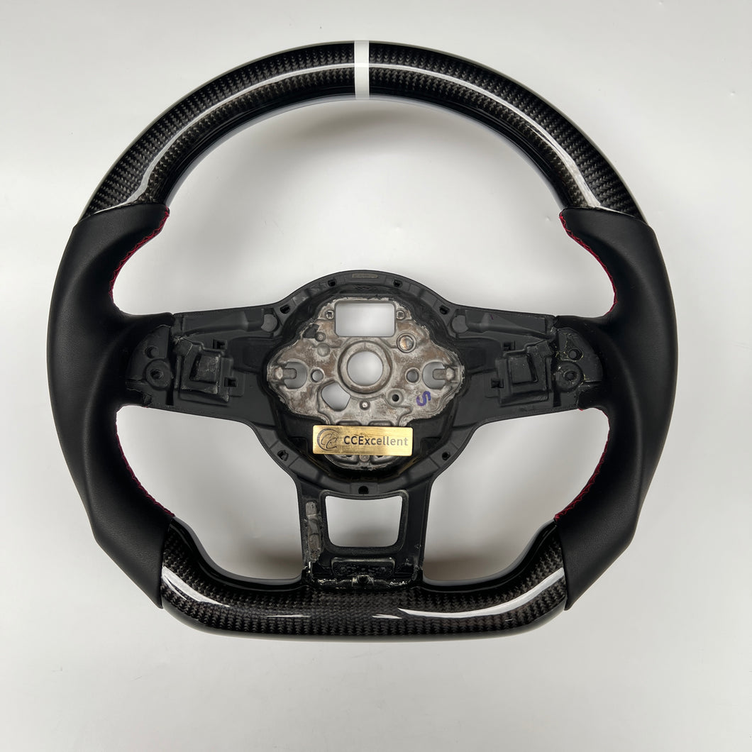 CCExcellent for Volkswagen MK7 2015-2019 carbon fiber steering wheel gloss black carbon fiber