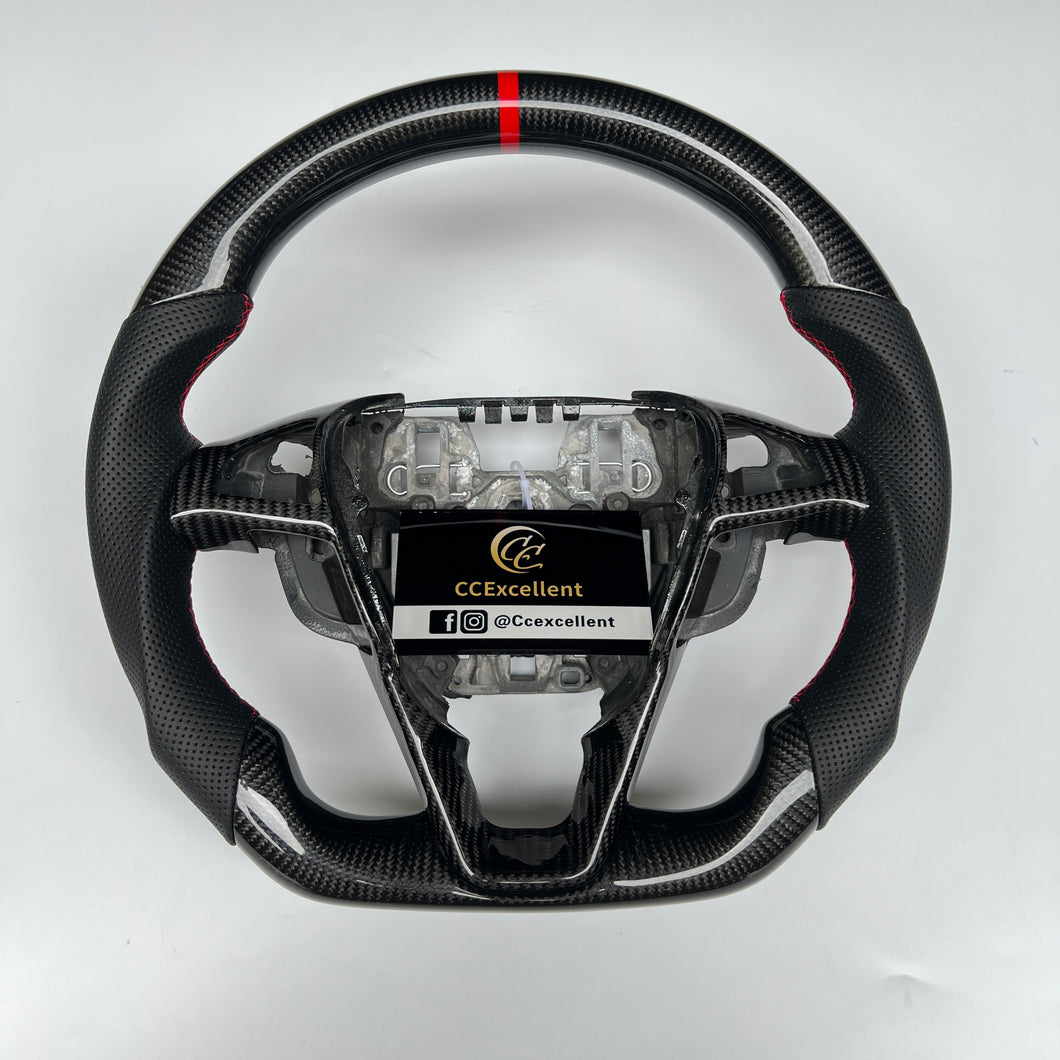 CCExcellent For Ford Mendeo MK5, Edge SE/ST/AWD, Fusion, Galaxy, S-Max 2013-2020 carbon fiber steering wheel