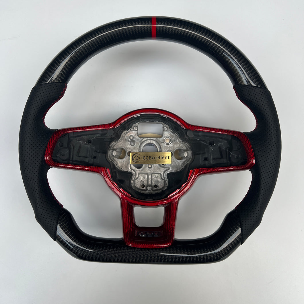 CCExcellent For Volkswagen VW Golf 7 GTI / MK7 / Polo GTI Scirocco 2015 2016 carbon fiber steering wheel 16