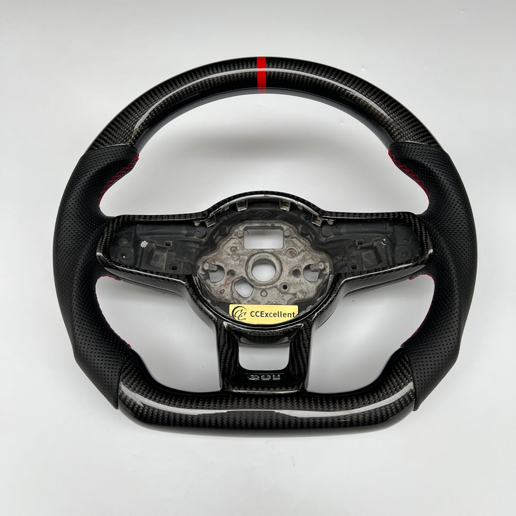 CCExcellent For  VW Golf 7 GTI / MK7 / Polo GTI Scirocco 2015 2016 carbon fiber steering wheel 23