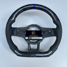 Load image into Gallery viewer, CCExcellent for Volkswagen MK7 2015-2019 carbon fiber steering wheel gloss forged carbon fiber with blue flakes
