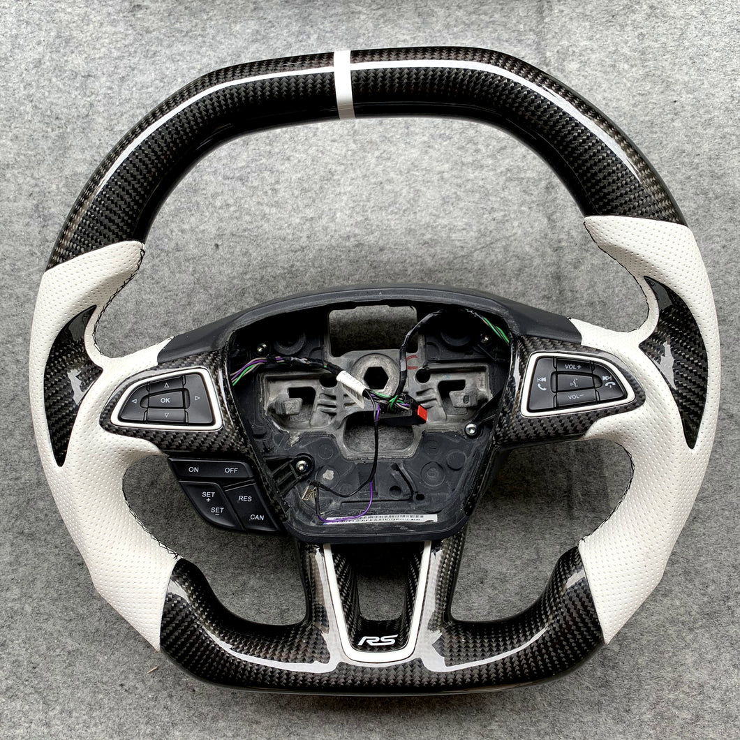 CCExcellent For Ford Focus MK3 RS/ST/SE, C-MAX /Grand C-Max, Kuga, Escape, EcoSport 2015-2021 carbon fiber steering wheel