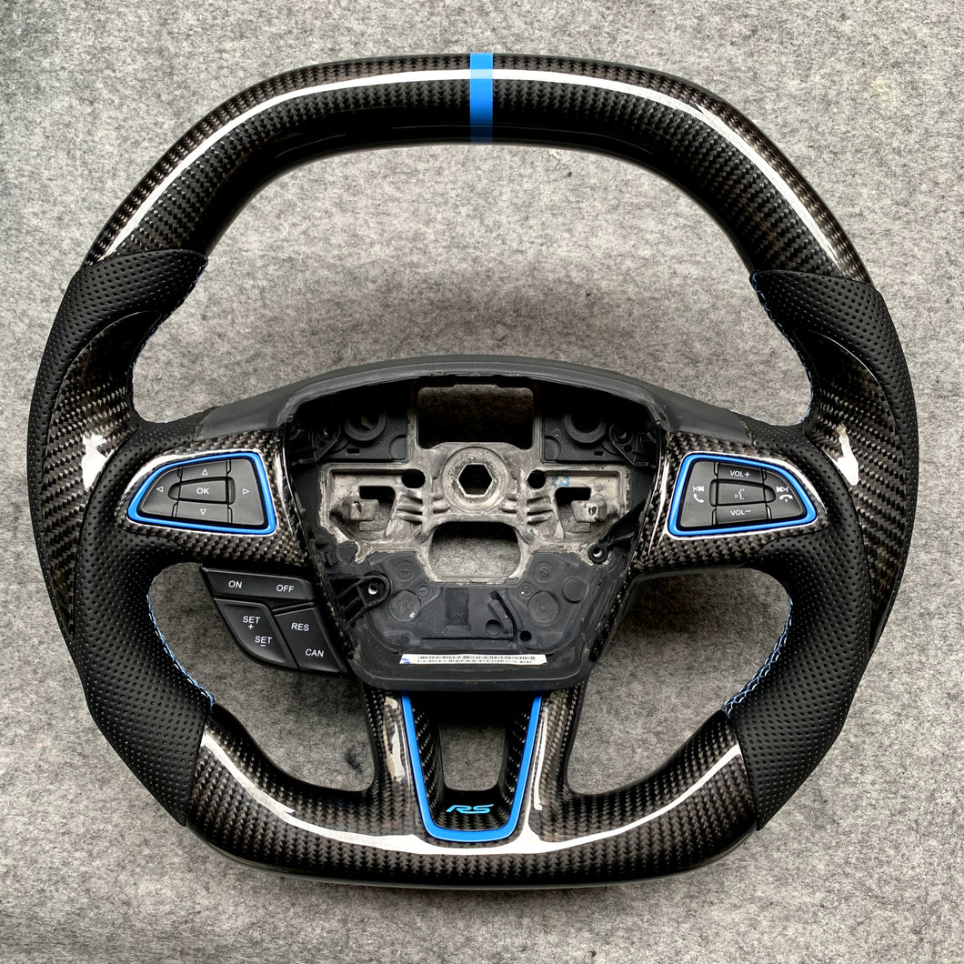 CCExcellent For Ford Focus MK3 RS/ST/SE, C-MAX /Grand C-Max, Kuga, Escape, EcoSport 2015-2021 carbon fiber steering wheel