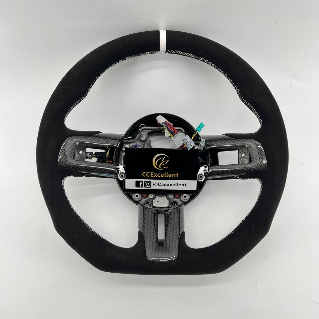 CCExcellent For Ford Mustang/ Shelby GT350R Genuine 2018-2022 carbon fiber steering wheel