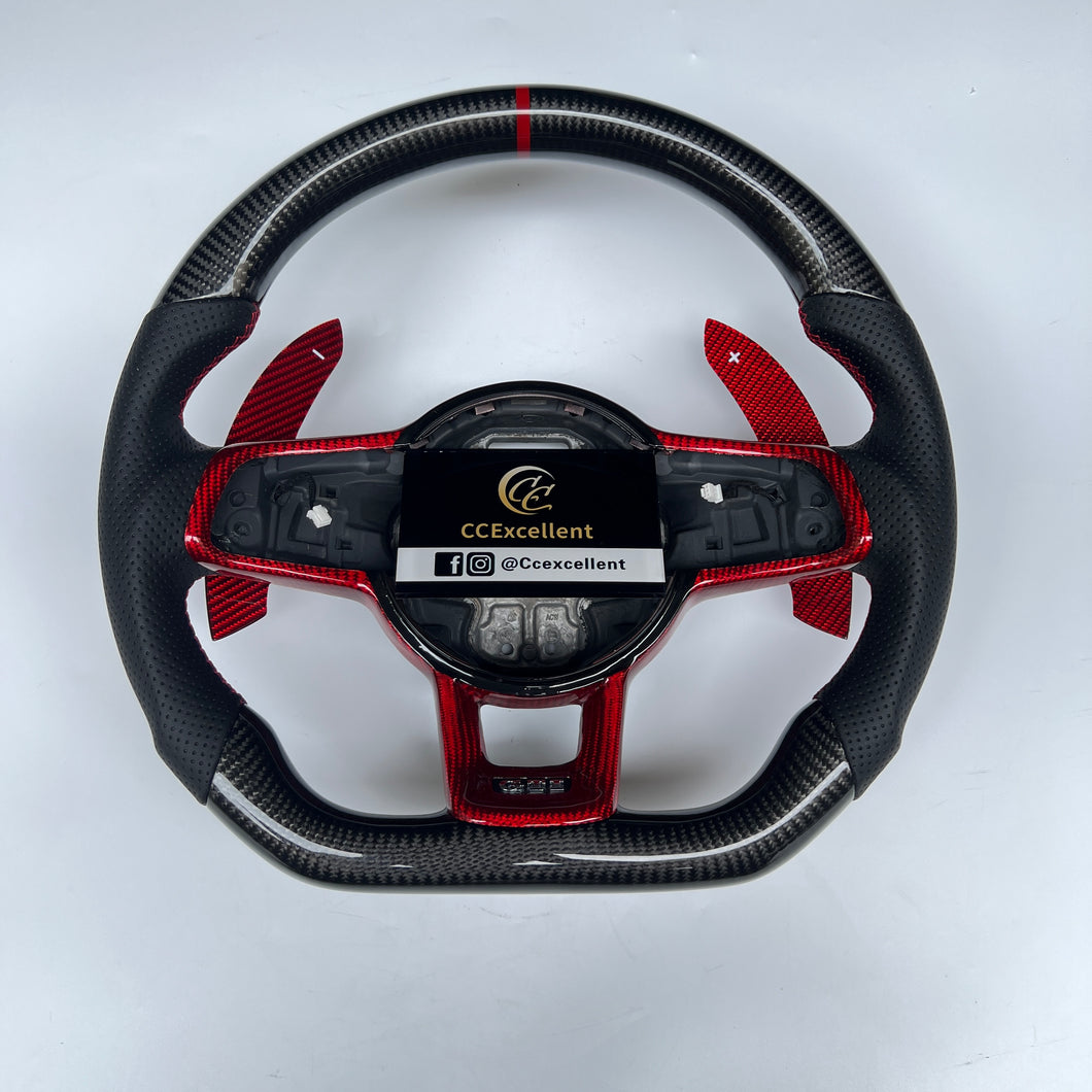 CCExcellent For Volkswagen VW Golf 7 GTI / MK7 / Polo GTI Scirocco 2015 2016 carbon fiber steering wheel 11a