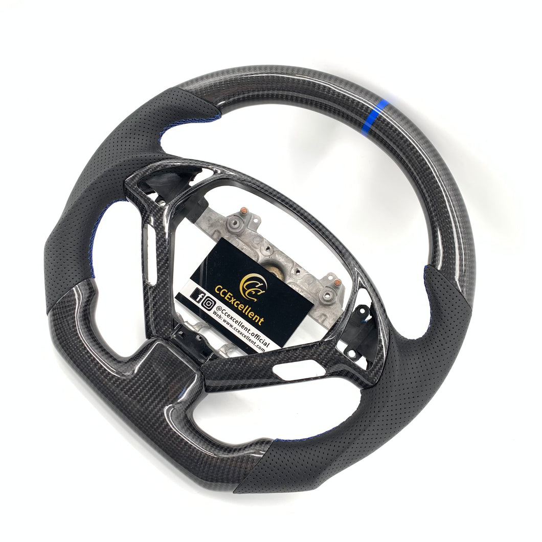 CCexcellent For Infiniti G37 2008/2009/2010/2011/2012/2013 carbon fiber steering wheel with Perforated leather 3