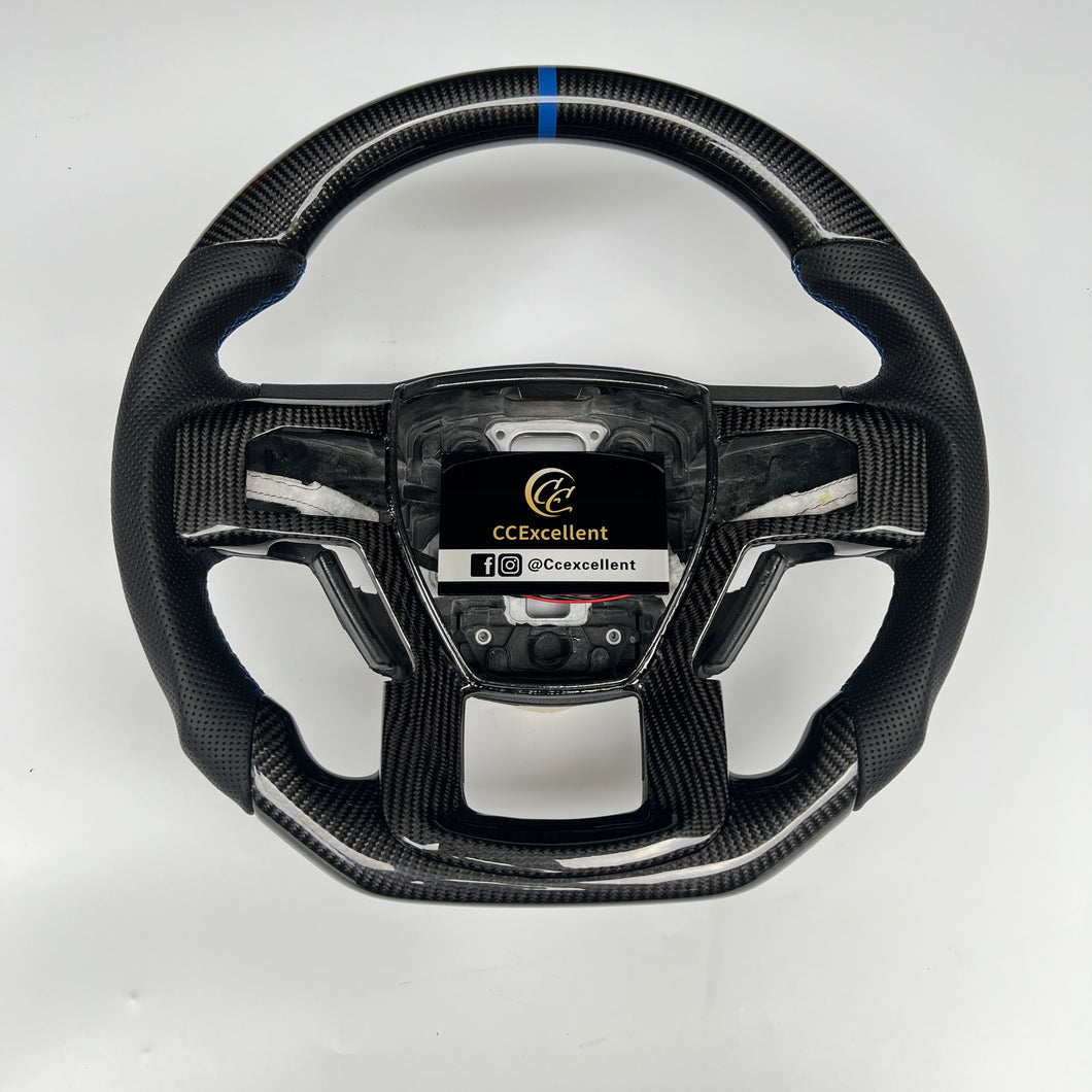 CCExcellent For Ford Expedition/F150/F250/F350/F450/F550/F650/F750 2015-2021 carbon fiber steering wheel