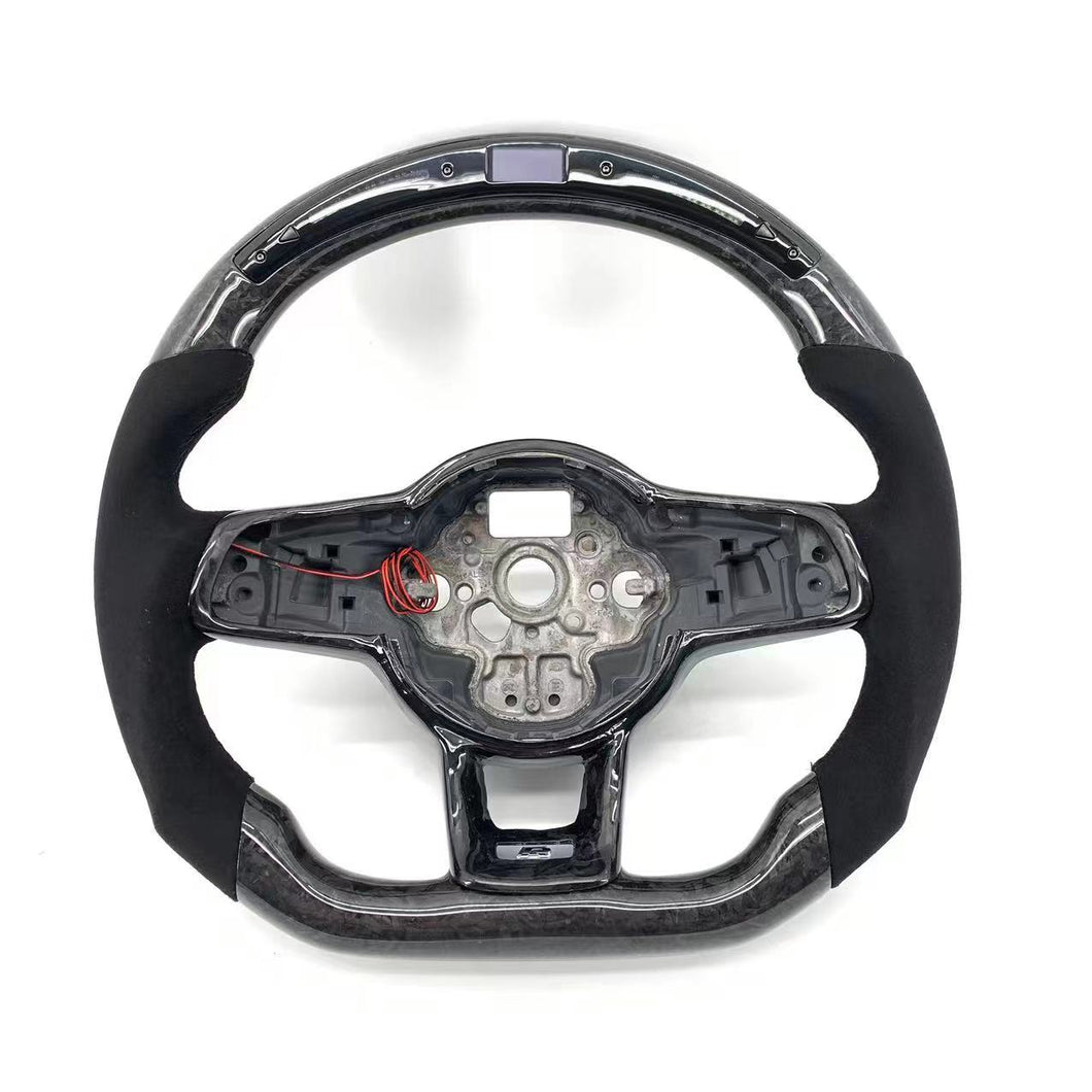 CCExcellent for Volkswagen mk7 2015-2019 carbon fiber steering wheel black gloss forged carbon fiber