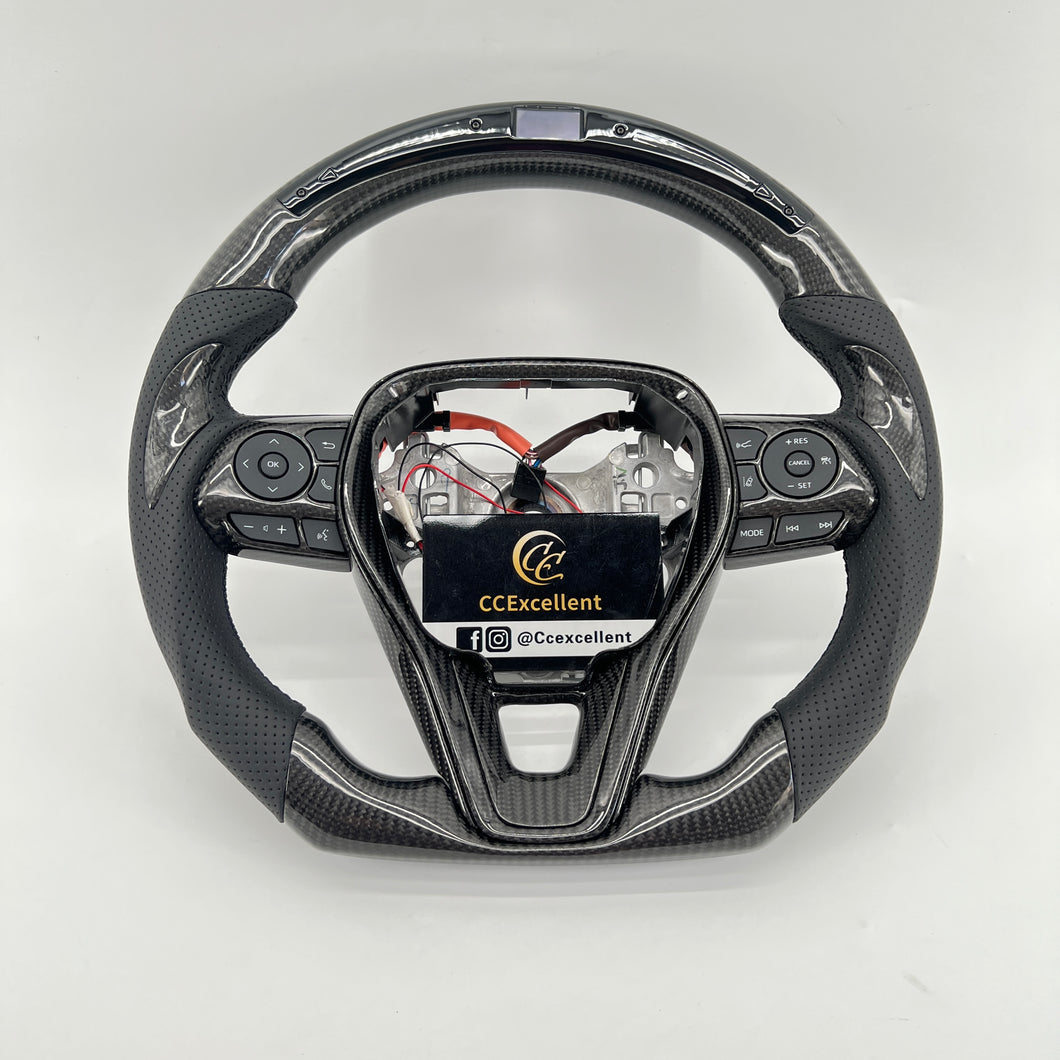 CCexcellent -For Toyota Corolla Hatchback 2019 2020 2021 carbon fiber steering wheel