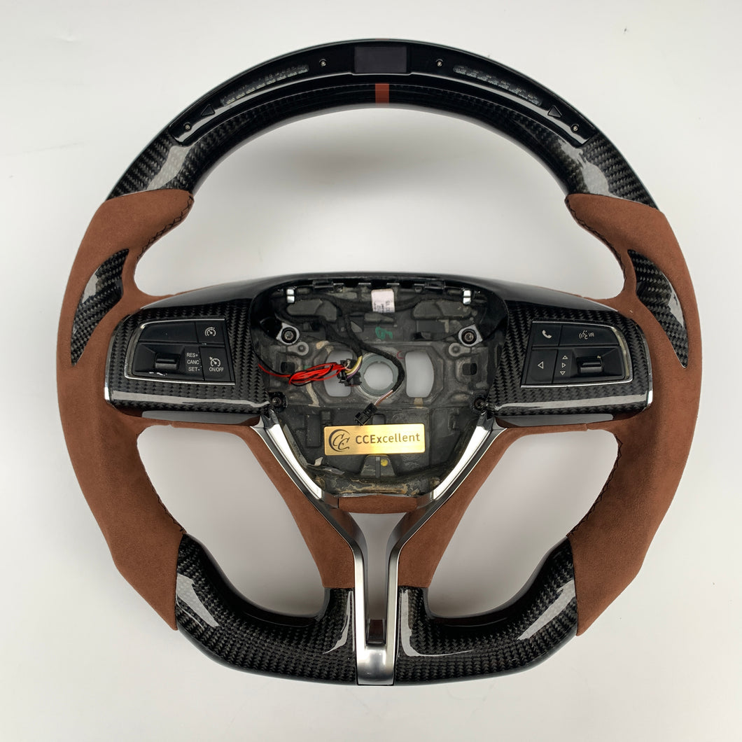 CCexcellent  For Maserati Quattroporte GTS 2013 2014 2015 2016 2017 2018 2019 carbon fiber steering wheel