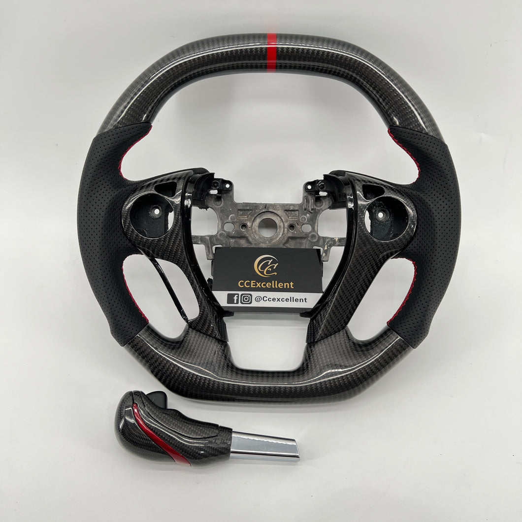 CCexcellent For Honda 9th gen Accord SPORT 4 DOOR SEDAN 2013-2017 carbon fiber steering wheel