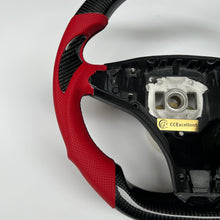 Load image into Gallery viewer, CCexcellent For Tesla Model S carbon fiber steering wheel with red perforated leather
